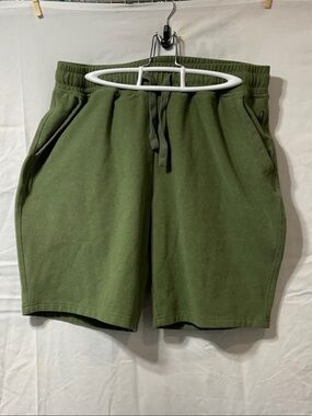 Jachs Olive Drawstring Athletic Shorts